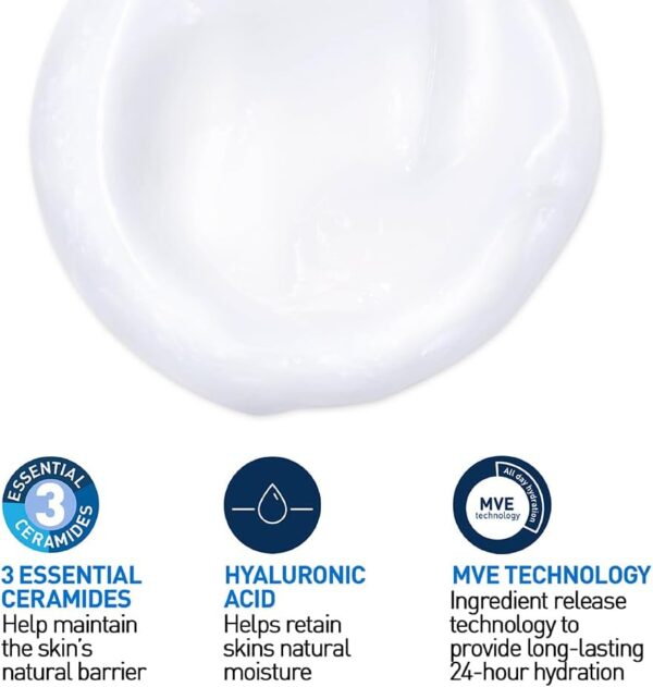 CeraVe Hydrating Cleanser Face and Body Wash for Normal to Dry skin with Hyaluronic Acid and Ceramides Fragrance Free Paraben Free 8Oz, 236 ML - Image 3