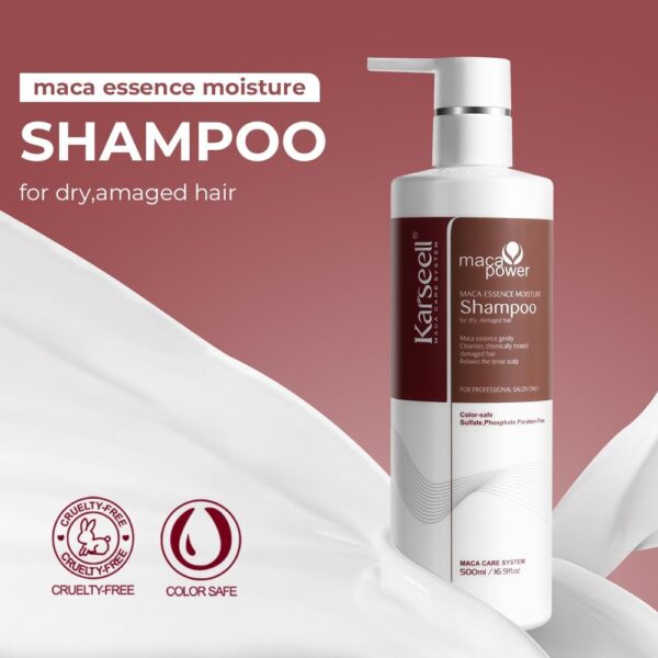 Karseell Argan Oil Shampoo Herbal Extract Moisturizing Deep Repair Smooth Shampoo for Dry and Damaged Hair 16.9Oz 500ml - Image 2