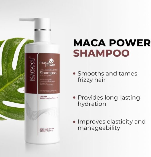 Karseell Argan Oil Shampoo Herbal Extract Moisturizing Deep Repair Smooth Shampoo for Dry and Damaged Hair 16.9Oz 500ml - Image 4