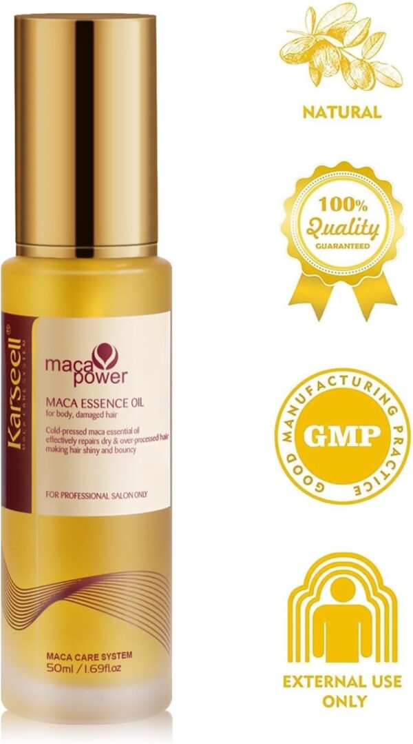 Karseell Moroccan Argan Oil for Hair Healing Cold Pressed Weightless Argan Oil Hair Serum for Dry Damaged Hair 50ml - Image 2